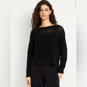 Old Navy boar neck open stitch sweater